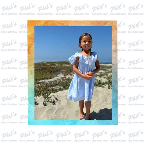 Blue Swiss Dot Dress