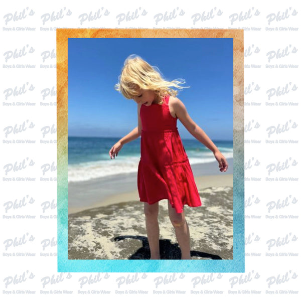 Red Tiered Dress