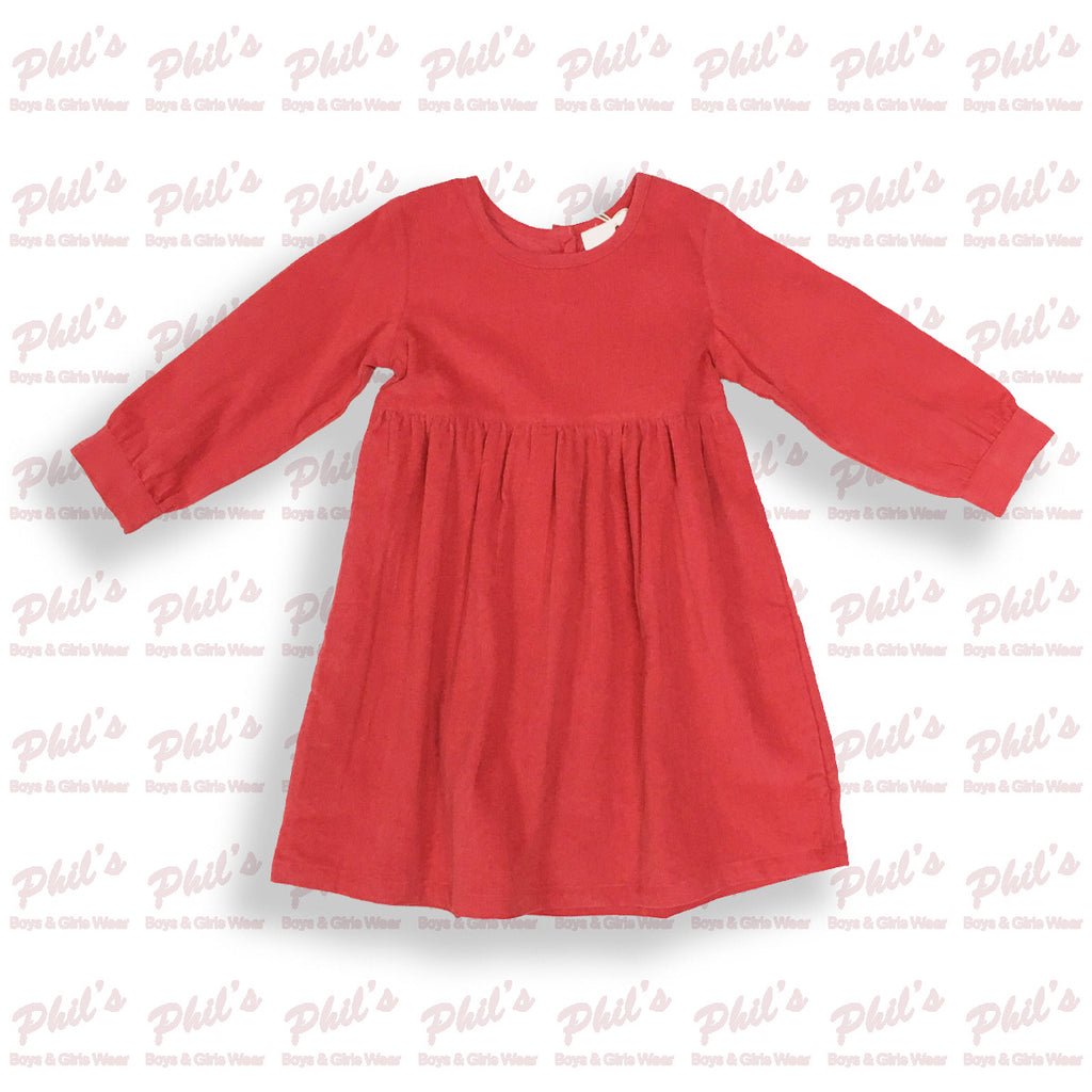 Watermelon Red Corduroy Dress