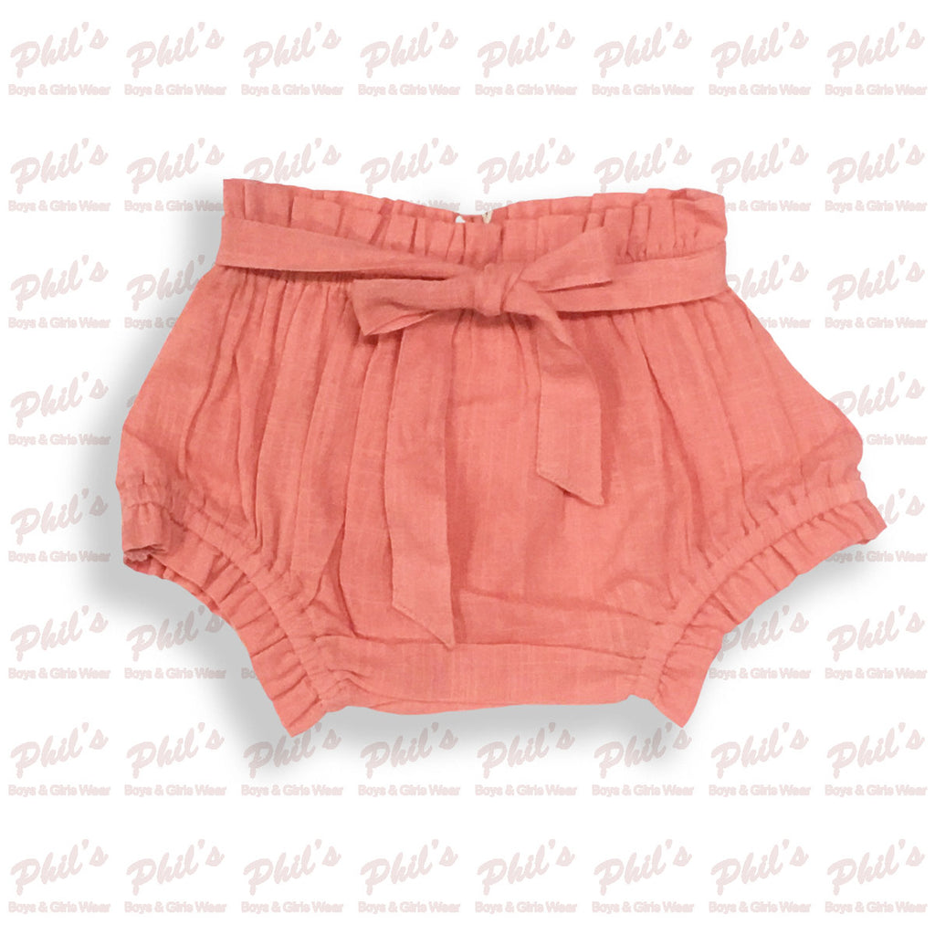 Coral Linen Diaper Cover