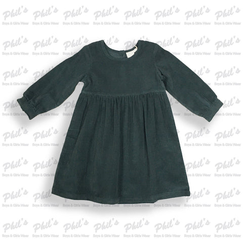 Dark Grey Green Corduroy Dress