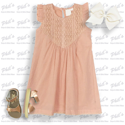 Peach Linen Dress
