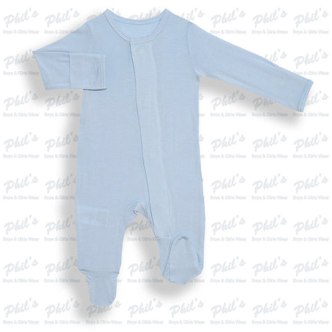 Baby Blue Bamboo Magnetic Footie